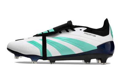 Adidas Predator Elite Foldover Tongue FG Low-Tops Soccer Cleats - White/Jade/Black