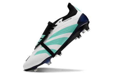 Adidas Predator Elite Foldover Tongue FG Low-Tops Soccer Cleats - White/Jade/Black