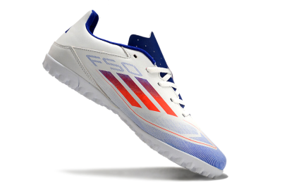Adidas F50 Club TF Low-Tops Soccer Shoes - White/Blue/Red