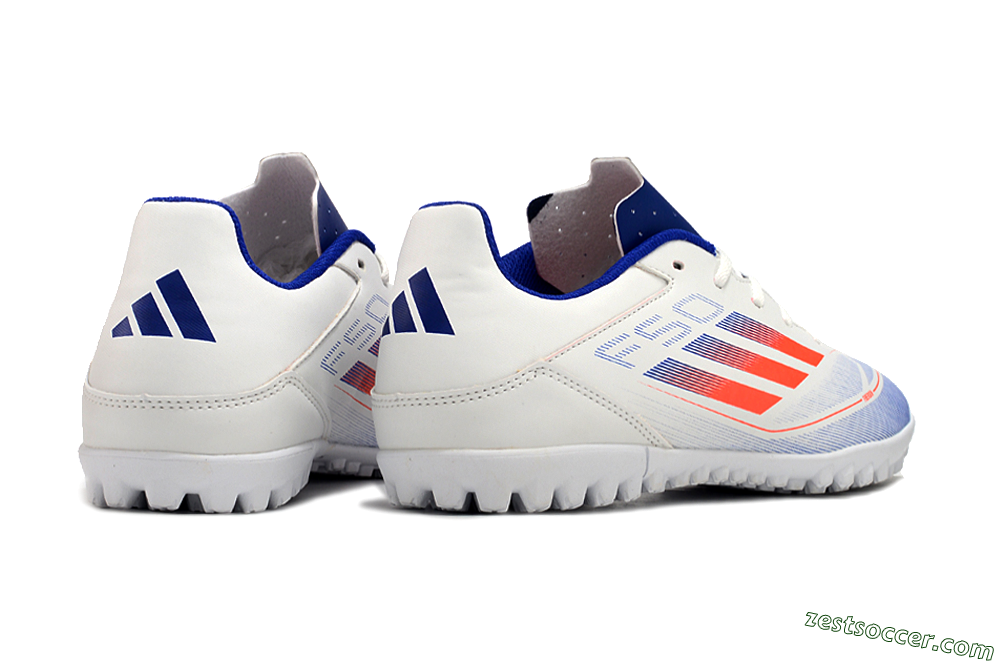 Adidas F50 Club TF Low-Tops Soccer Shoes - White/Blue/Red 6