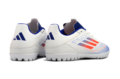 Adidas F50 Club TF Low-Tops Soccer Shoes - White/Blue/Red