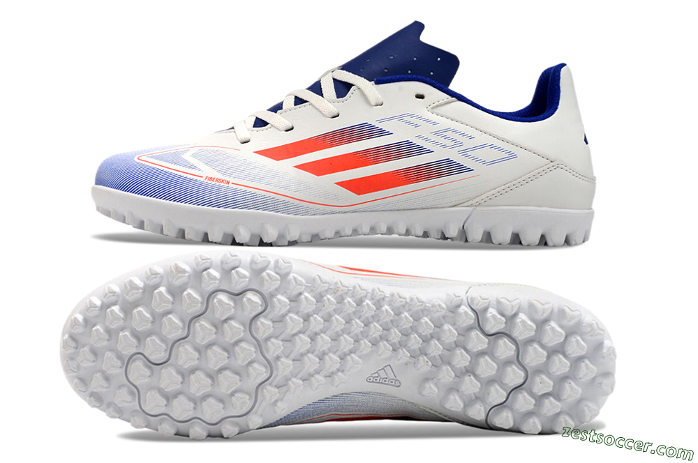Adidas F50 Club TF Low-Tops Soccer Shoes - White/Blue/Red 1