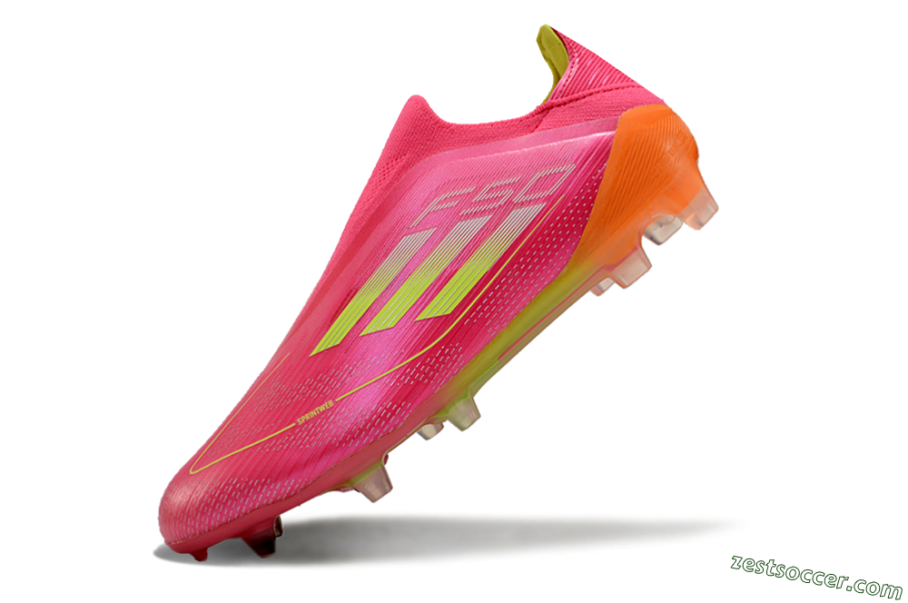 Adidas F50 Elite FG Low-Tops Soccer Cleats - Pink/Yellow/Orange 5