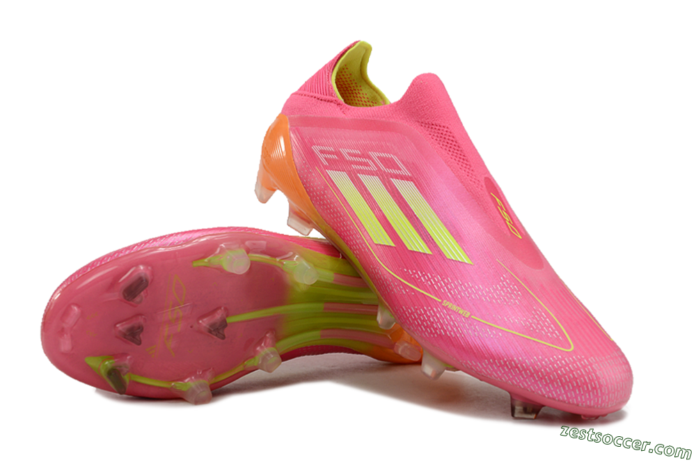 Adidas F50 Elite FG Low-Tops Soccer Cleats - Pink/Yellow/Orange 3
