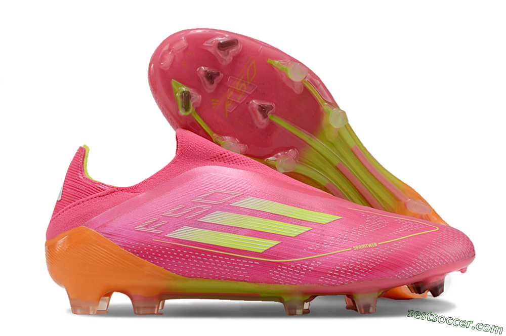 Adidas F50 Elite FG Low-Tops Soccer Cleats - Pink/Yellow/Orange 0