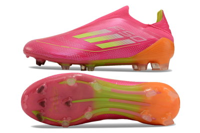 Adidas F50 Elite FG Low-Tops Soccer Cleats - Pink/Yellow/Orange