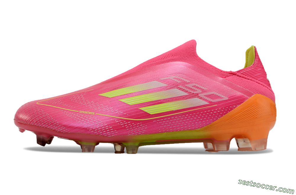 Adidas F50 Elite FG Low-Tops Soccer Cleats - Pink/Yellow/Orange 2