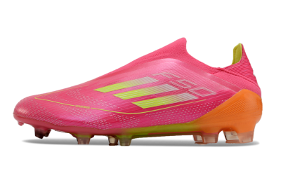Adidas F50 Elite FG Low-Tops Soccer Cleats - Pink/Yellow/Orange