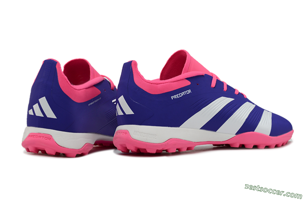 Adidas Predator 24 Elite TF Low-Tops Soccer Shoes - Blue/White/Pink 6