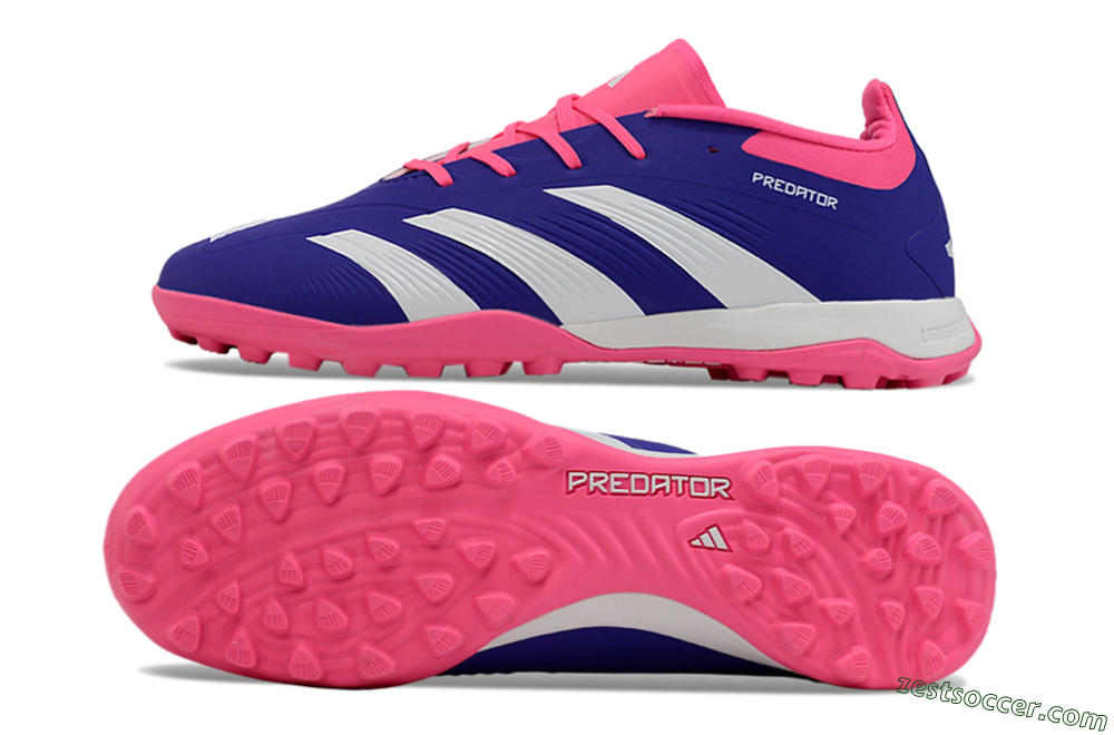 Adidas Predator 24 Elite TF Low-Tops Soccer Shoes - Blue/White/Pink 1
