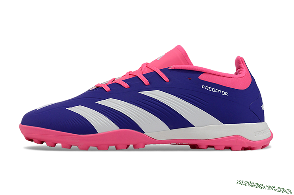 Adidas Predator 24 Elite TF Low-Tops Soccer Shoes - Blue/White/Pink 2