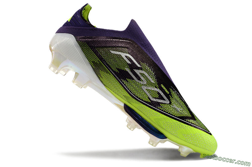 Adidas F50+ Lightstrike Pro Laceless FG Low-Tops Soccer Cleats - Purple/Yellow/White 4