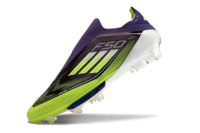 Adidas F50+ Lightstrike Pro Laceless FG Low-Tops Soccer Cleats - Purple/Yellow/White