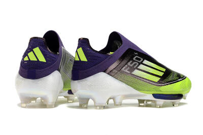 Adidas F50+ Lightstrike Pro Laceless FG Low-Tops Soccer Cleats - Purple/Yellow/White