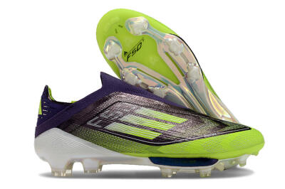 Adidas F50+ Lightstrike Pro Laceless FG Low-Tops Soccer Cleats - Purple/Yellow/White