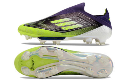 Adidas F50+ Lightstrike Pro Laceless FG Low-Tops Soccer Cleats - Purple/Yellow/White