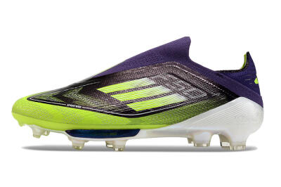 Adidas F50+ Lightstrike Pro Laceless FG Low-Tops Soccer Cleats - Purple/Yellow/White