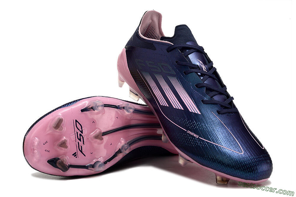 Adidas F50 Elite FG Low-Tops Soccer Cleats - Blue/Pink/Black 3