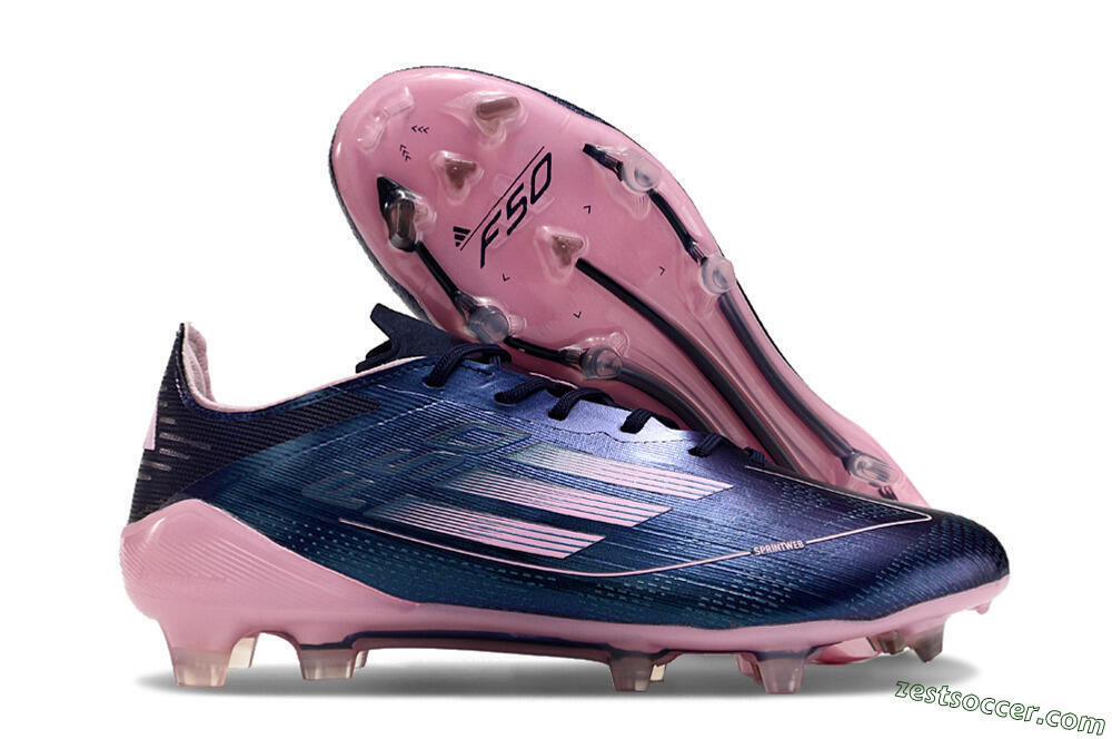 Adidas F50 Elite FG Low-Tops Soccer Cleats - Blue/Pink/Black 0