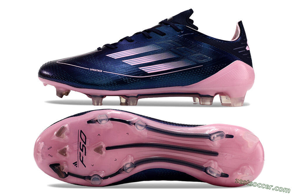 Adidas F50 Elite FG Low-Tops Soccer Cleats - Blue/Pink/Black 1