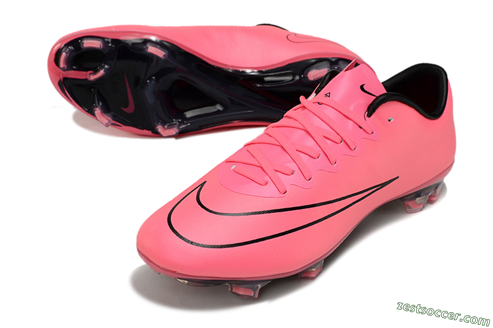 Nike Mercurial Vapor 10 FG Low-Tops Soccer Cleats - Pink/Black 3