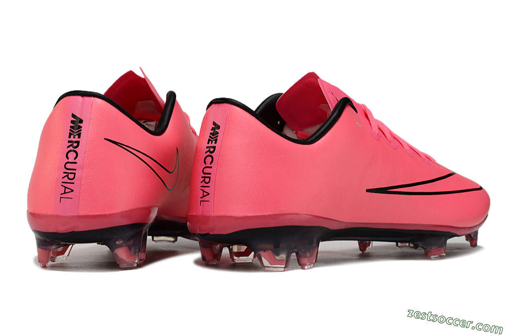 Nike Mercurial Vapor 10 FG Low-Tops Soccer Cleats - Pink/Black 6