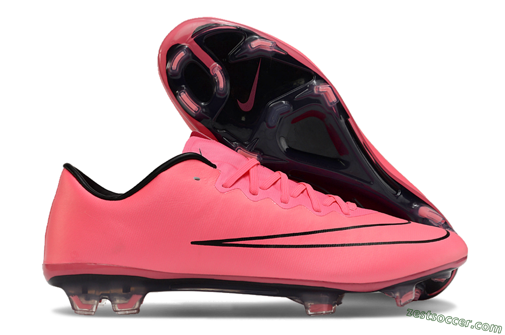 Nike Mercurial Vapor 10 FG Low-Tops Soccer Cleats - Pink/Black 0