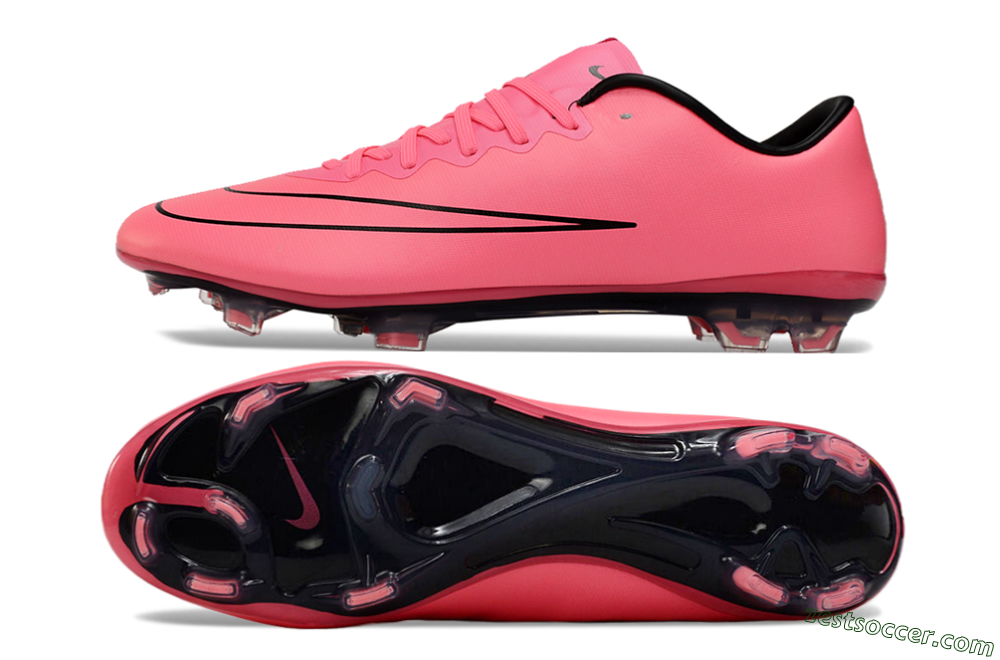 Nike Mercurial Vapor 10 FG Low-Tops Soccer Cleats - Pink/Black 1