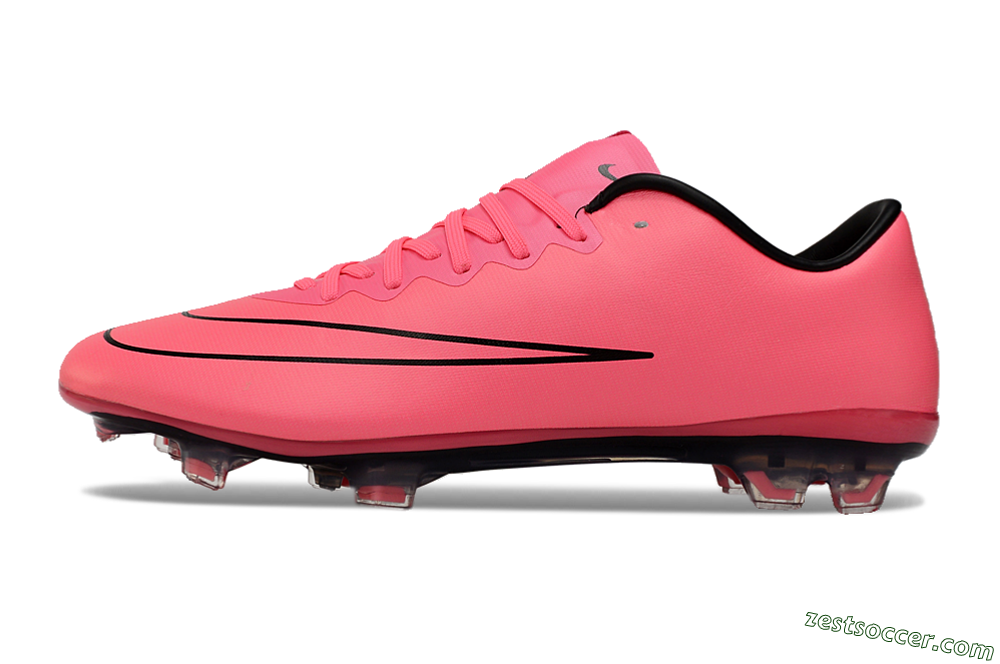 Nike Mercurial Vapor 10 FG Low-Tops Soccer Cleats - Pink/Black 2