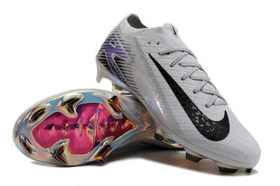 Nike Air Zoom Mercurial Vapor 16 Elite FG Low-Tops Soccer Cleats - Grey/Black/Blue