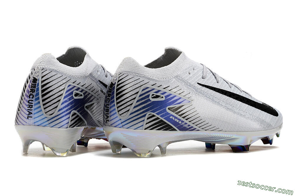 Nike Air Zoom Mercurial Vapor 16 Elite FG Low-Tops Soccer Cleats - Grey/Black/Blue 6