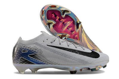 Nike Air Zoom Mercurial Vapor 16 Elite FG Low-Tops Soccer Cleats - Grey/Black/Blue