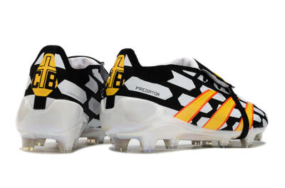 Adidas Predator Elite Foldover Tongue FG Low-Tops Soccer Cleats - Black/White/Yellow