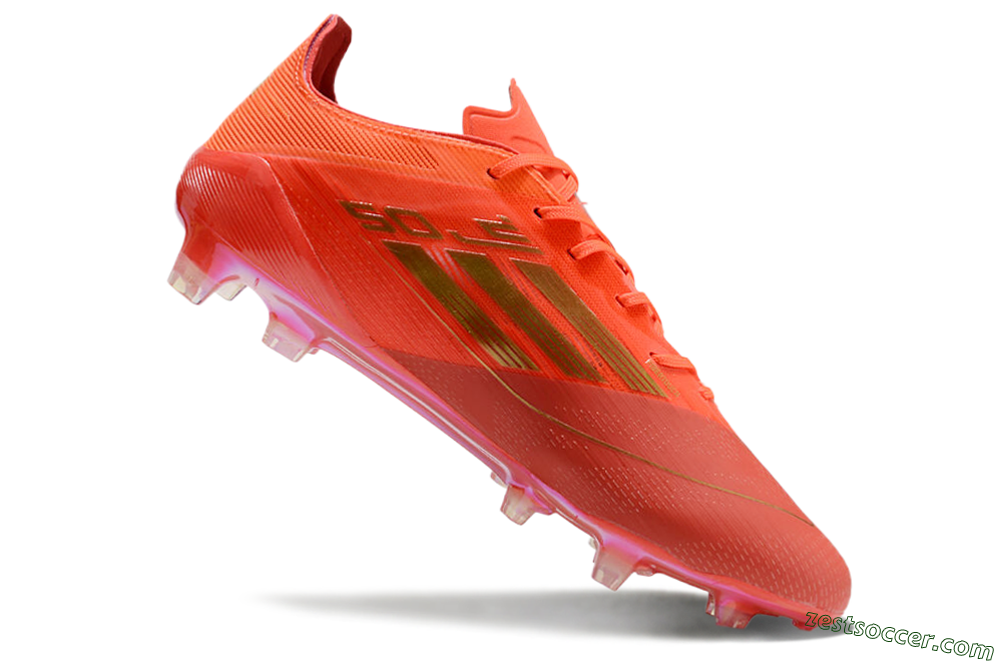 Adidas F50 Elite FG Low-Tops Soccer Cleats - Red/Gold 4