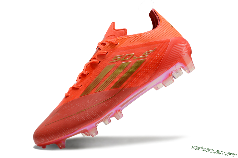 Adidas F50 Elite FG Low-Tops Soccer Cleats - Red/Gold 5