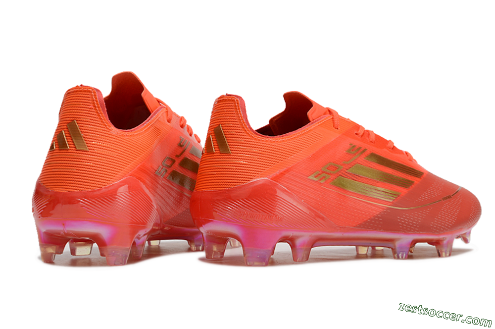 Adidas F50 Elite FG Low-Tops Soccer Cleats - Red/Gold 6