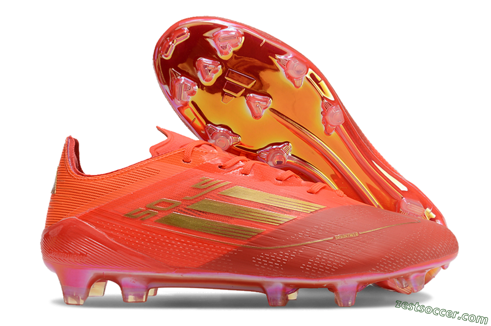 Adidas F50 Elite FG Low-Tops Soccer Cleats - Red/Gold 0