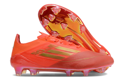 Adidas F50 Elite FG Low-Tops Soccer Cleats - Red/Gold
