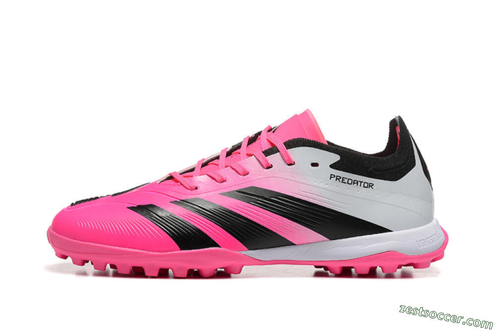 Adidas Predator 24 Elite TF Low-Tops Soccer Shoes - Pink/Black/White 2