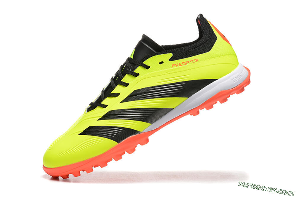 Adidas Predator 24 Elite TF Low-Tops Soccer Shoes - Yellow/Black/Red 5