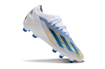 Adidas X Speedportal.1 FG Low-Tops Soccer Cleats - White/Blue/Gold
