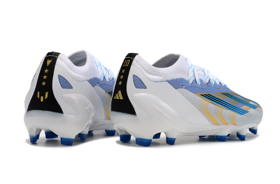 Adidas X Speedportal.1 FG Low-Tops Soccer Cleats - White/Blue/Gold