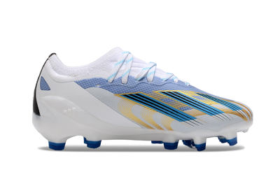 Adidas X Speedportal.1 FG Low-Tops Soccer Cleats - White/Blue/Gold