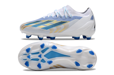 Adidas X Speedportal.1 FG Low-Tops Soccer Cleats - White/Blue/Gold