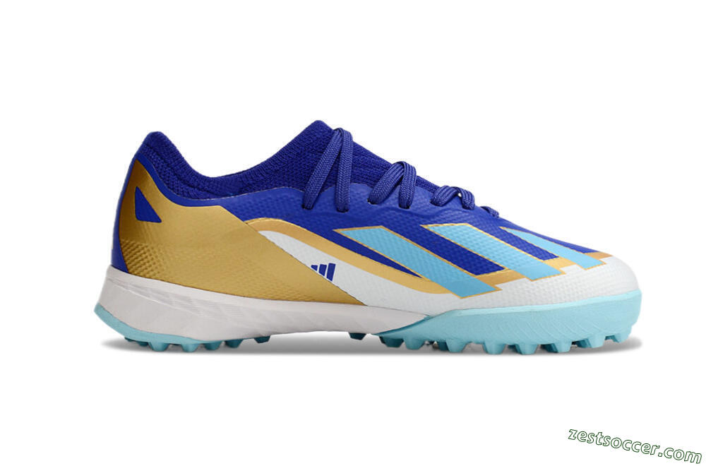 Adidas X Speedportal.1 TF Low-Tops Soccer Shoes - Blue/Gold/White 6