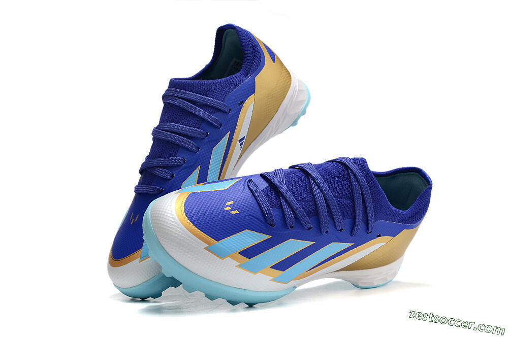 Adidas X Speedportal.1 TF Low-Tops Soccer Shoes - Blue/Gold/White 3