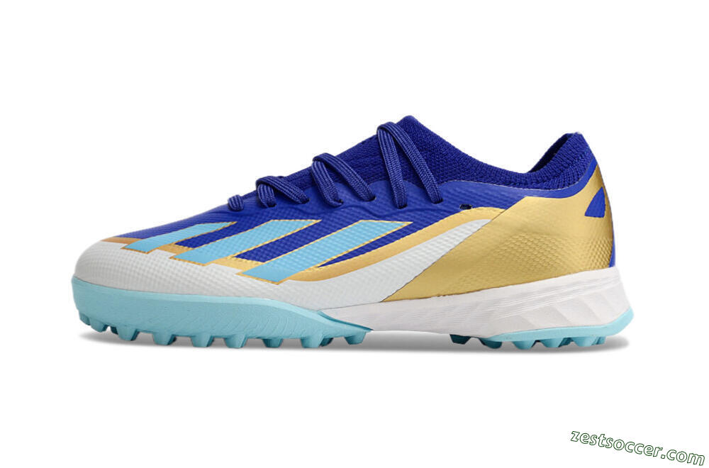 Adidas X Speedportal.1 TF Low-Tops Soccer Shoes - Blue/Gold/White 2
