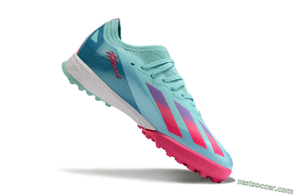 Adidas X Speedportal.1 TF Low-Tops Soccer Shoes - Jade/Pink/Purple 4