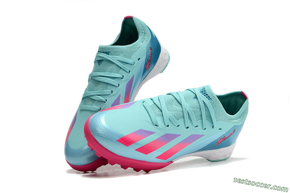 Adidas X Speedportal.1 TF Low-Tops Soccer Shoes - Jade/Pink/Purple 3