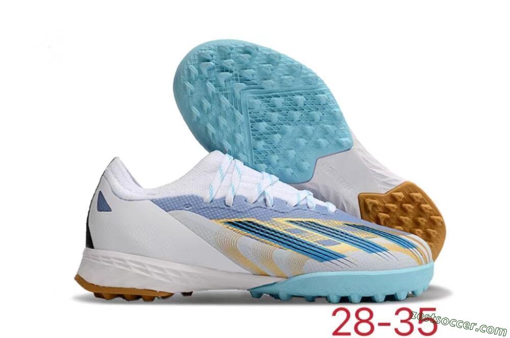 Adidas X Speedportal.1 TF Low-Tops Soccer Shoes - White/Gold/Blue 0